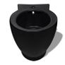 Black Ceramic Toilet & Bidet Set Image 3