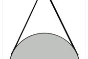 black round mirror with strap