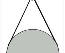 black round mirror with strap