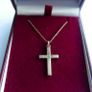 Antique Gold Plated  Cross Pendant Chain Necklace (antique chain clasp) length 17" - 4,7g Image 2