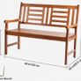 Outdoor Wood Garden Bench Patio Yard Porch Bench Image 6