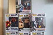 Funko Pops - Darth Maul, Mando with Special editions