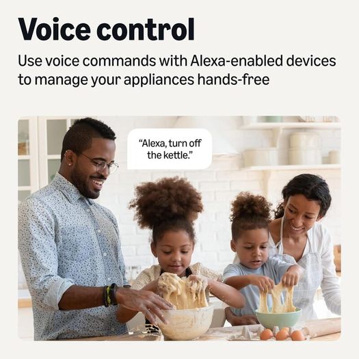 Single Outlet Indoor Wi-Fi Smart Plug, works with Alexa only, 4 Pack, Whit