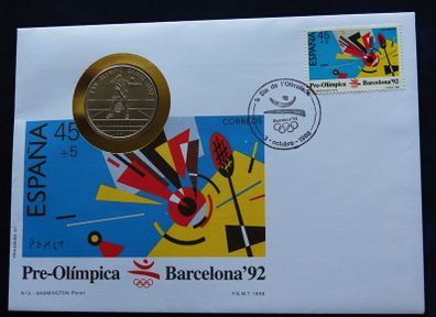 Tennis coin Rare | 1991 Barcelona Badmington Olympic games