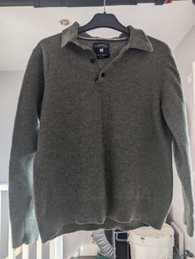 Olive color wool woman jumper