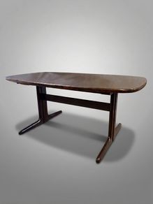 Vintage Danish Mid-Century Extending Oak Dining Table by Skovby