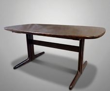 Vintage Danish Mid-Century Extending Oak Dining Table by Skovby