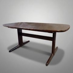 Vintage Danish Mid-Century Extending Oak Dining Table by Skovby