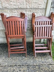 FREE- Hardwood Garden Chairs x 6