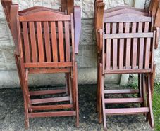 FREE- Hardwood Garden Chairs x 6