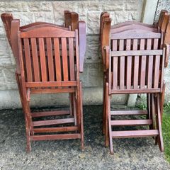 FREE- Hardwood Garden Chairs x 6