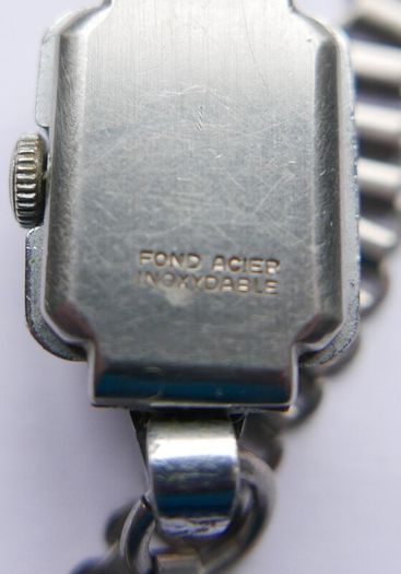 Vintage 1940 / 1950s art deco Silver Chrome Square Bezel Case Ladies watch / art deco cocktail watch, works well
