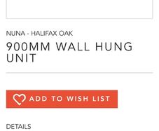 wall hung bathroom unit