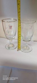 2 x irish coffee glasses,,,used condition some fading on writing,,see pictures for condition,buyer collects.