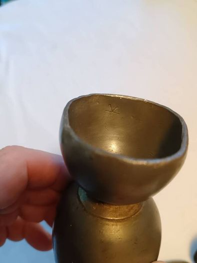 Irish Georgian Double Ended Pewter Drinks Measure