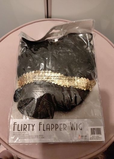 1920s flapper black wig and hairband Brand new
