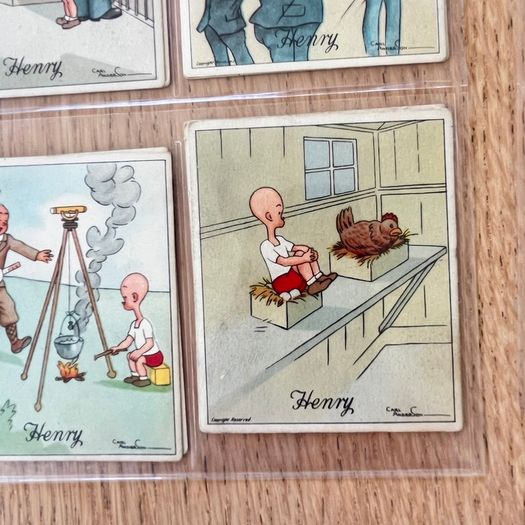 66 x 'Henry' Cigarette Cards Kensitas J. Wix & Sons 1935-37 V.Good - Excellent