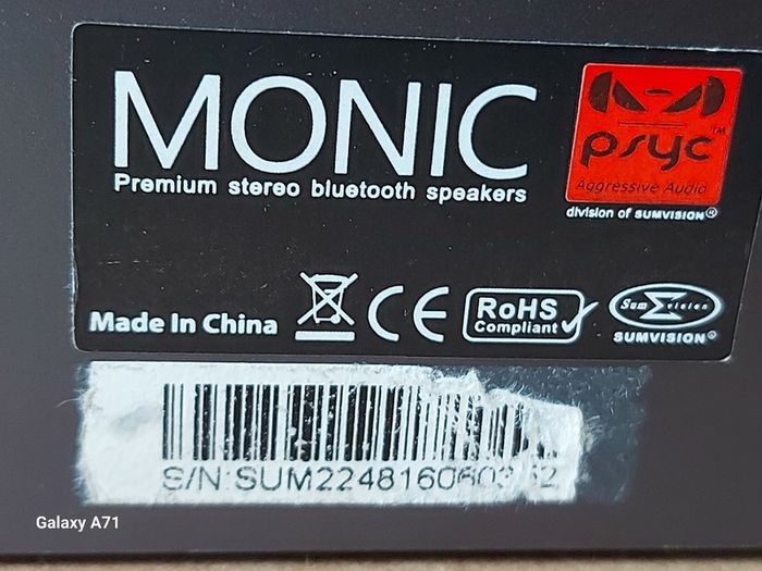 MONIC PSYC Agressive Audio wireless Bluetooth Speaker in excdellent condition