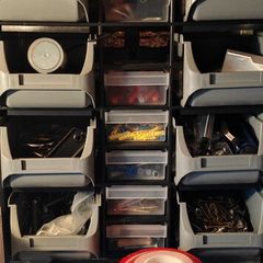 Large Workshop Hardware   Fixings Job Lot   Screws, Nuts, Washers, Allen Keys   Storage