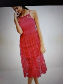 River Island pink lace dress 10