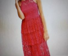 River Island pink lace dress 10