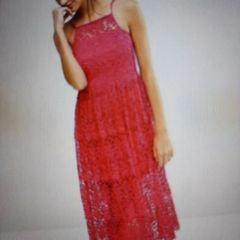 River Island pink lace dress 10