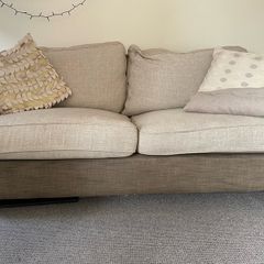 Brown beige sofa