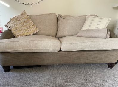 Brown beige sofa