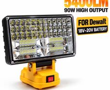 New 40 LED Work Light For Dewalt 18V Battery Portable Flood Light Cordless Job Site Lamp Outdoor Emergency Fishing Tool