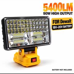 New 40 LED Work Light For Dewalt 18V Battery Portable Flood Light Cordless Job Site Lamp Outdoor Emergency Fishing Tool