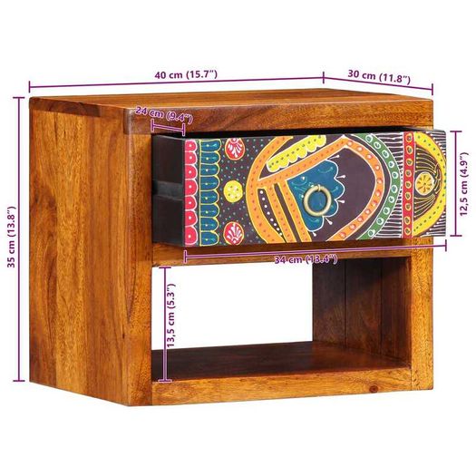 Bedside Cabinet 2 pcs Brown 40 x 35 x 35 cm