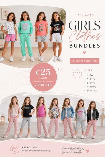ALL AGES Girls Clothes Bundles - 2 for 40 Euro - 6-7yrs / 7-8yrs / 8-9yrs / 9-10yrs / 11-12yrs