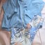 Made In Italy Blue Tropical Leaf Co Ord Lounge Set Relaxed Holiday Fit Image 4
