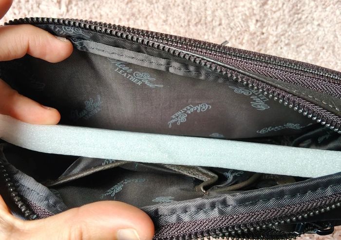 Brand New Genuine Leather Wristlet Pouch - Dark Brown