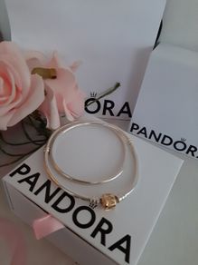 new genuine pandora necklace with 14k gold clasp