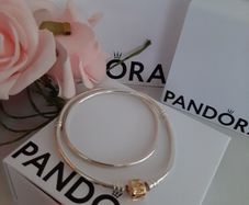 new genuine pandora necklace with 14k gold clasp