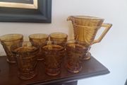 vintage amber glass