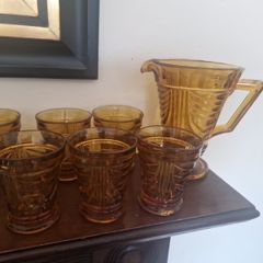 vintage amber glass