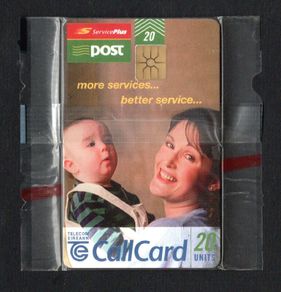 1997 Ireland 20 unit the many different services available at An Post's (the Irish postal service) post offices (Gemplus GEM1) Call Card Mint in packaging. Telecom Eireann card number 1156.