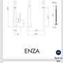 Chrome Single Lever Pull Out Monobloc Kitchen Sink Mixer Tap - Enza Olney Image 4