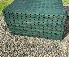 Rubber play area safety mats