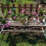Garden Bench Shabby Chic White Iron Nostalgia   Bench  White Garden Bench Country House Image 6