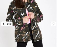 River Island Denim Jacket Khaki