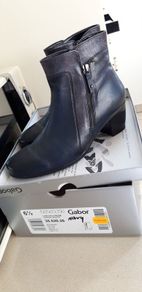 Gabor New Navy Leather Ankle Boots 6.5
