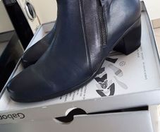 Gabor New Navy Leather Ankle Boots 6.5