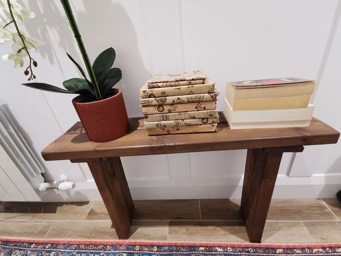 Rustic decorative wooden bench