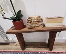 Rustic decorative wooden bench