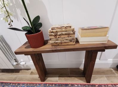Rustic decorative wooden bench