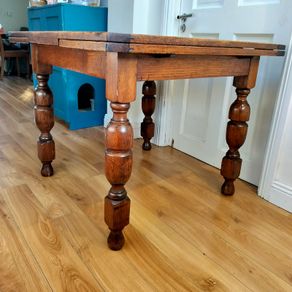 1930's Oak draw leaf extending table (small project)