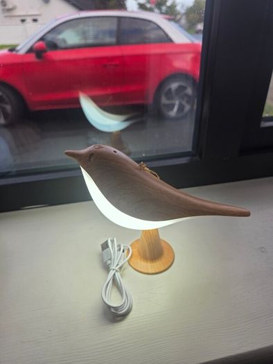 Beautiful LED Bird Night Light Wooden Style